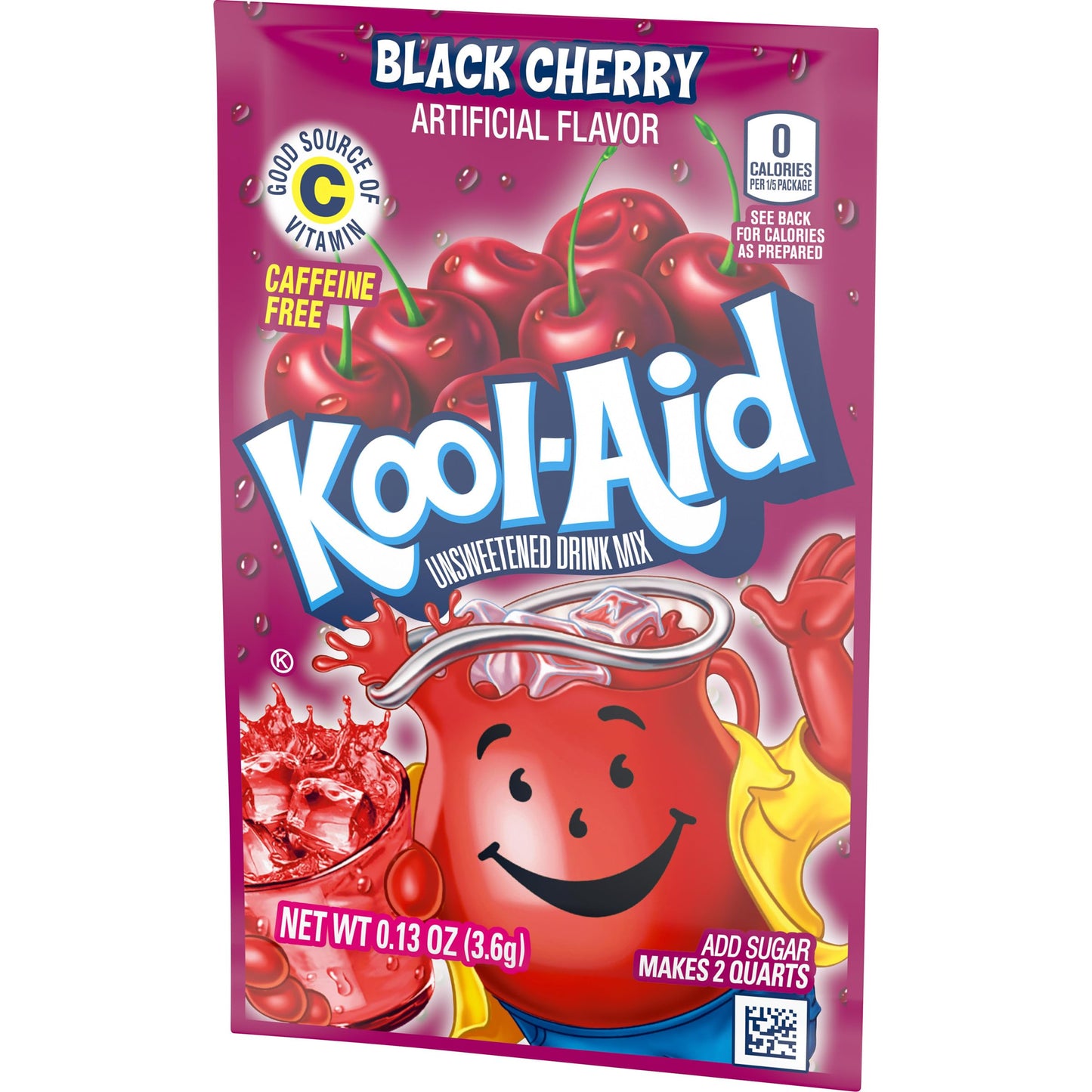 Kool-Aid Black Cherry Drink Mix, 0.13 oz Packet (Package may vary)