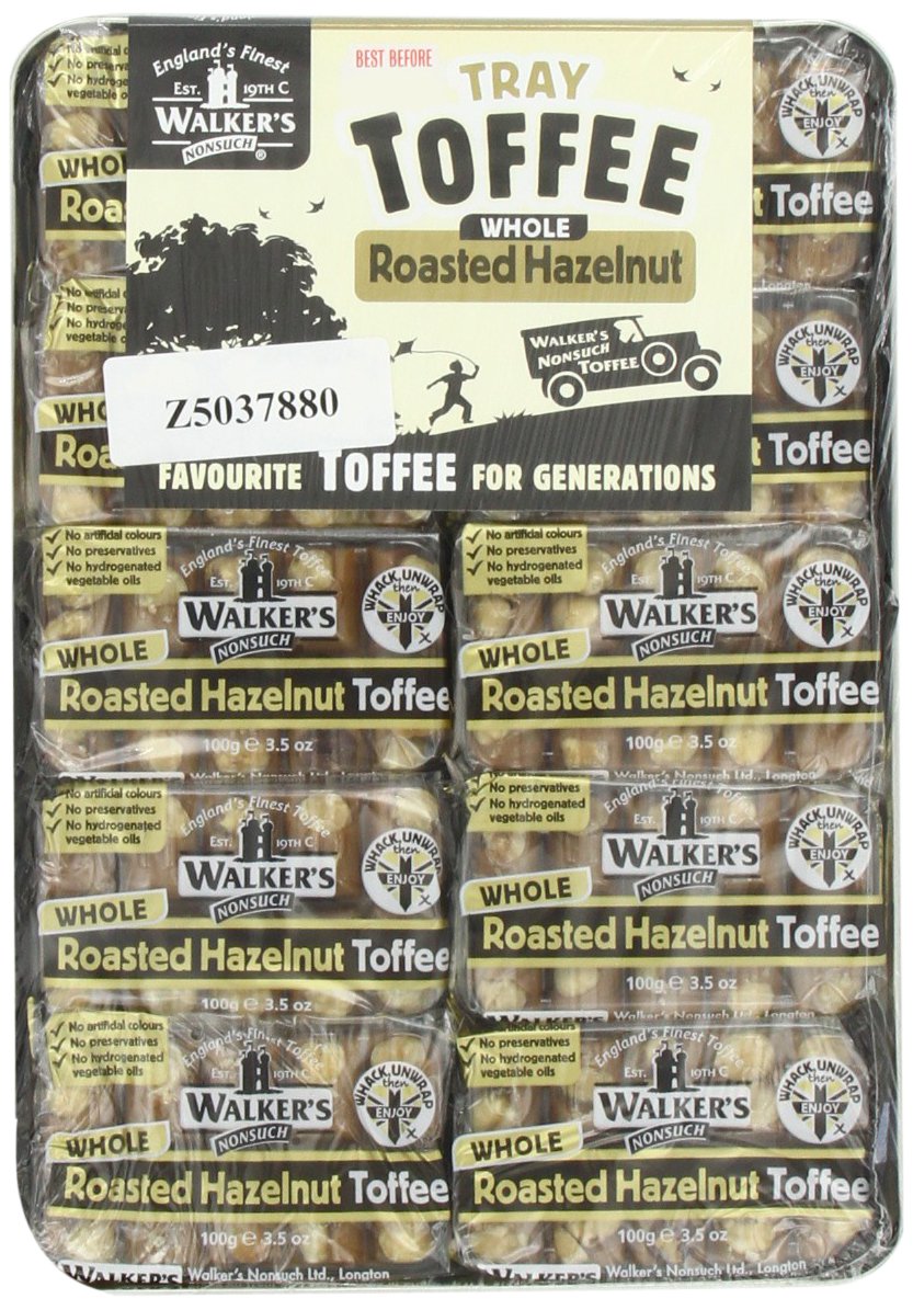 Walkers Roasted Hazelnut Toffee, 3.5-Ounce Packages (Pack of 10)