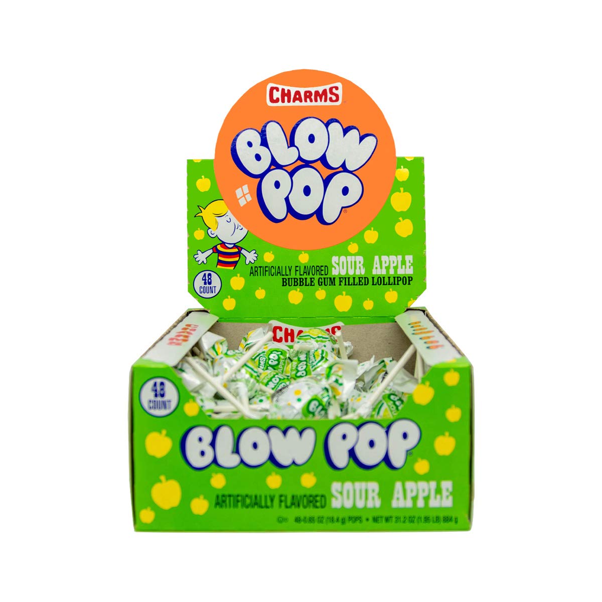 Charms Blow Pop Sour Apple 48CT