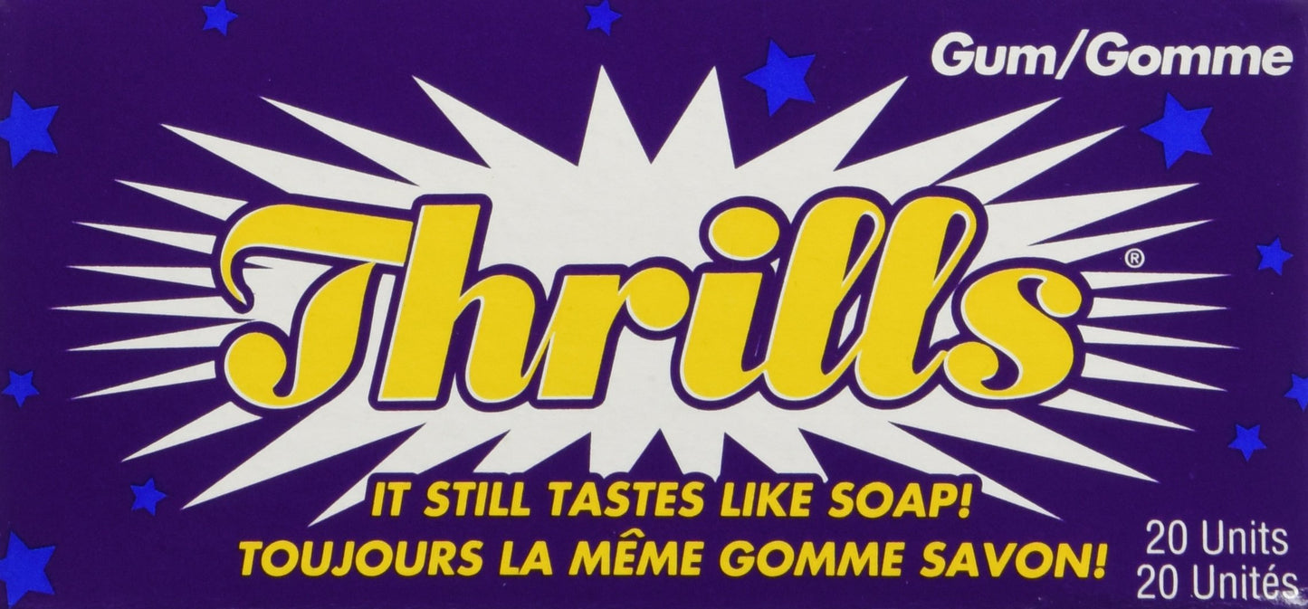 Thrills Chewing Gum, 10 Count - 20 Pack