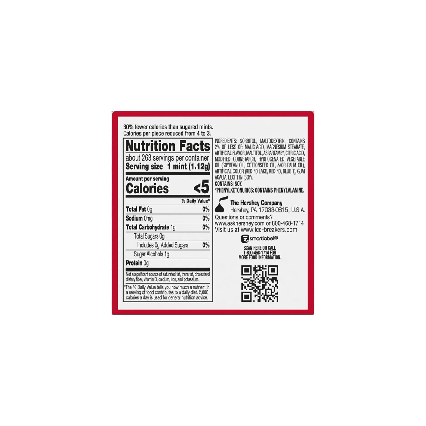 ICE Breakers Duo Fruit + Cool Sugar Free Mints (Strawberry, 1.3-Ounce Containers, Pack of 8)