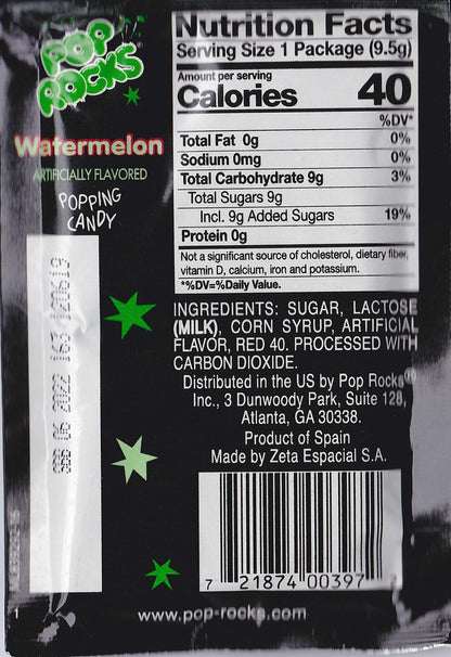Pop Rocks Popping Fizzing Crackling Candy 6pk (Watermelon, 6 Pack)