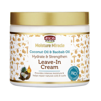 African Pride Moisture Miracle Coconut & Baobab Oil Leave In Cream