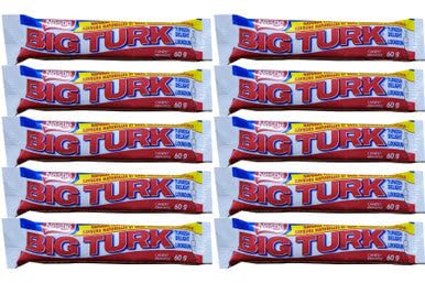 Nestle Big Turk Chocolate Candy Bar, 60 Grams/2.1 Ounces - 10 Pack