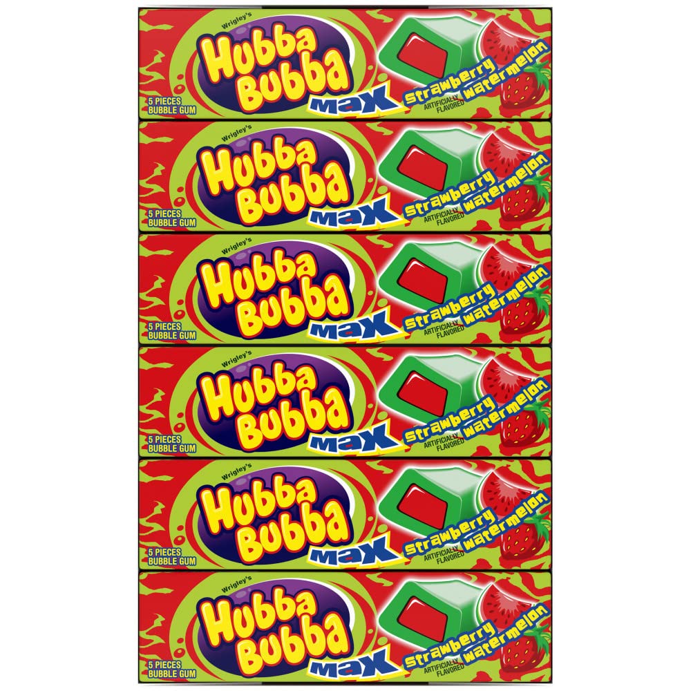 Jelly Belly Hubba Bubba Max Watermelon Strawberry 18 Units, 0.72-Kilogram