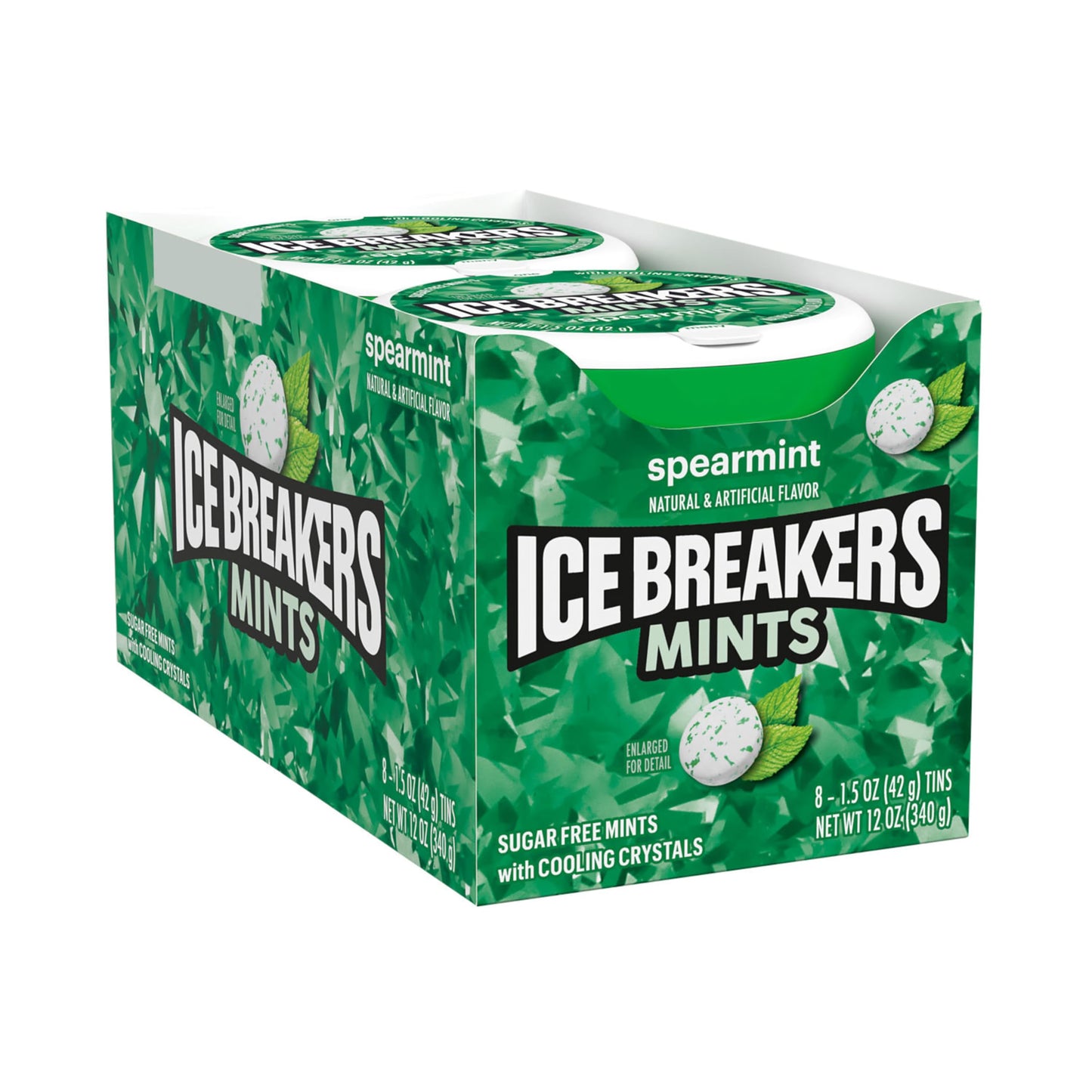 ICE Breakers Mints (Spearmint, Sugar Free, 1.5-Ounce Containers, Pack of 8)