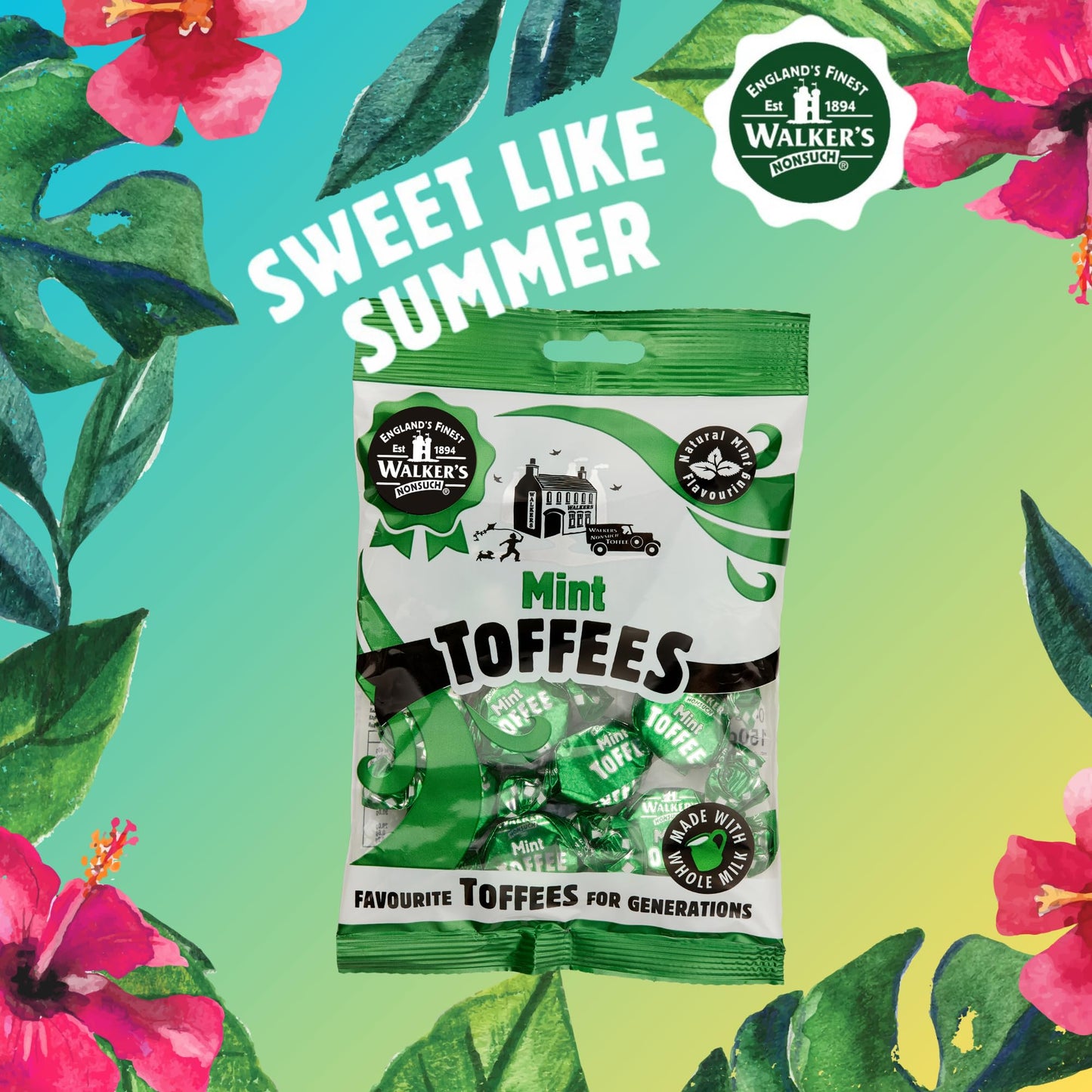 Walker's Nonsuch Mint Toffees 150g Bag (Pack Of 2) New by Walker's Nonsuch