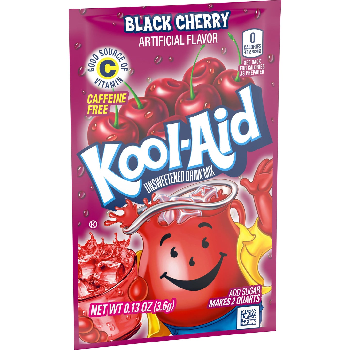 Kool-Aid Black Cherry Drink Mix, 0.13 oz Packet (Package may vary)