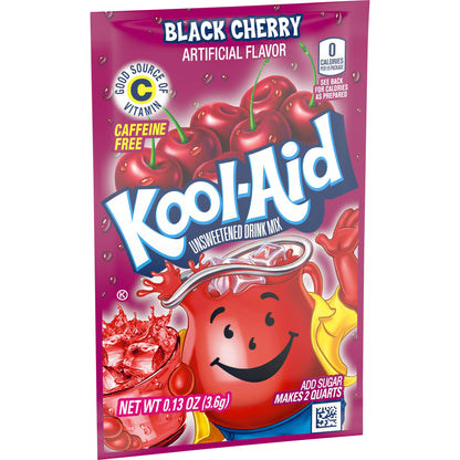 Kool-Aid Black Cherry Drink Mix, 0.13 oz Packet (Package may vary)