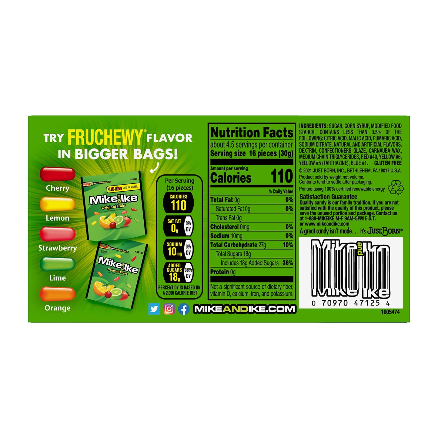 Mike and Ike Chewy Candy, Original, 5 Ounce (Pack of 12)