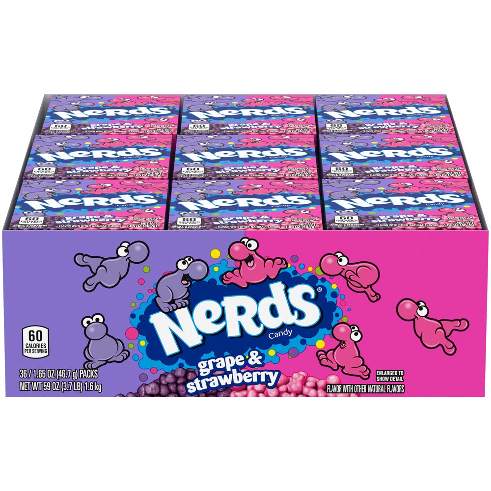 Nerds Grape & Strawberry Candy , 1.65-Ounce (Pack of 36)