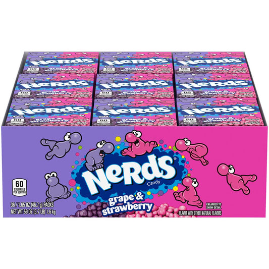 Nerds Grape & Strawberry Candy , 1.65-Ounce (Pack of 36)