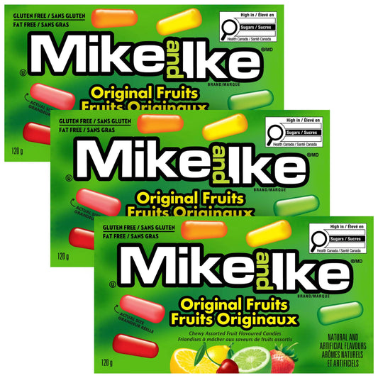Mike & Ike Chewy Candy 120g Box (Pack of 3)