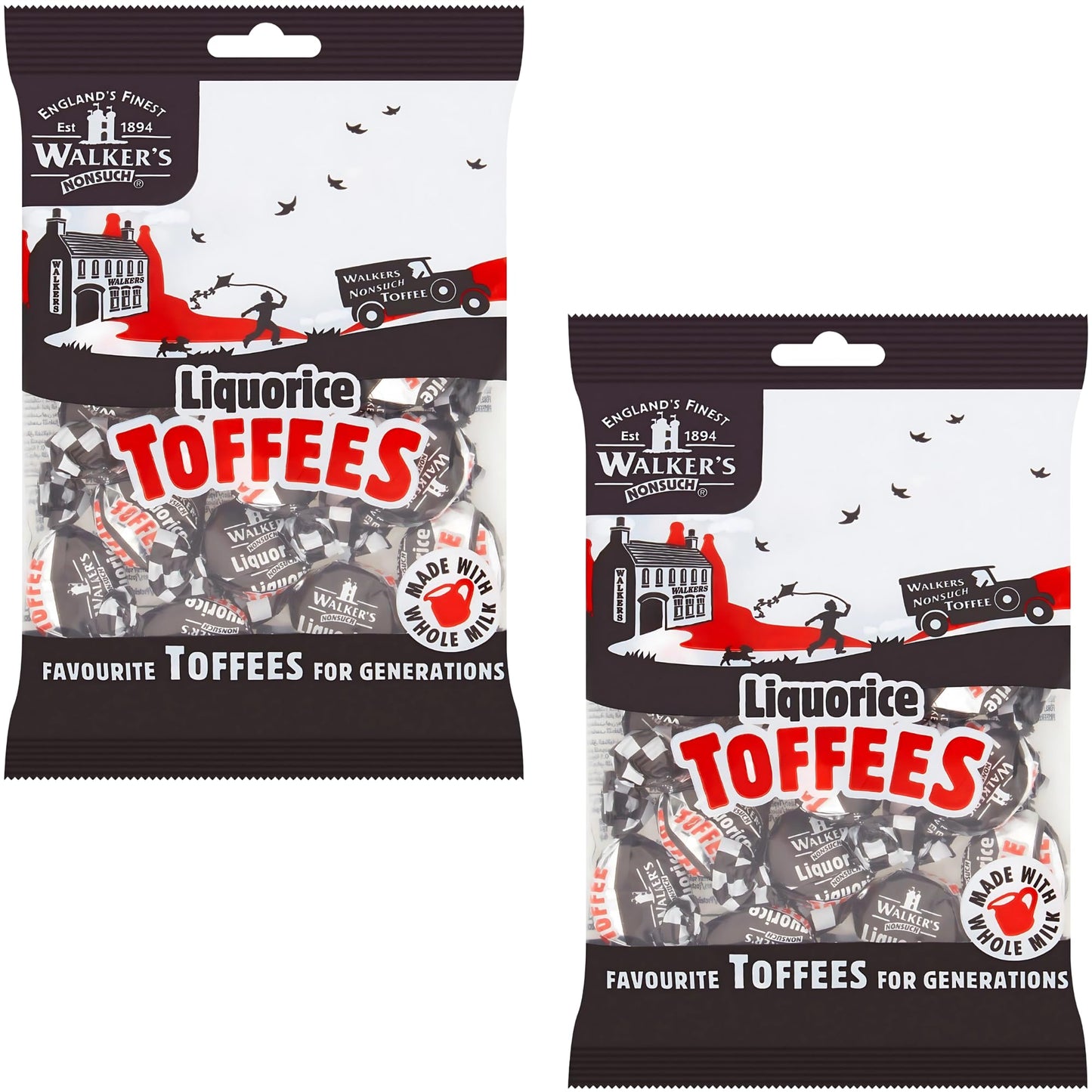 Walkers Nonsuch Licorice Toffees, 5.3 oz., Two Bags