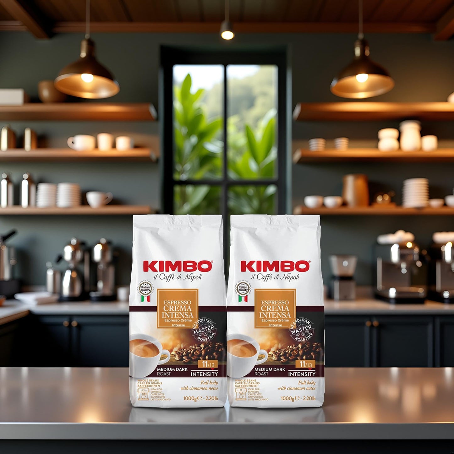 VALUBNDL: KIMBO WHOLE COFFEE BEANS 1KG - Espresso Beans - Café en Grain - Italian Coffee - Custom VALUBNDL Branded (BULK 4.41LBS!)
