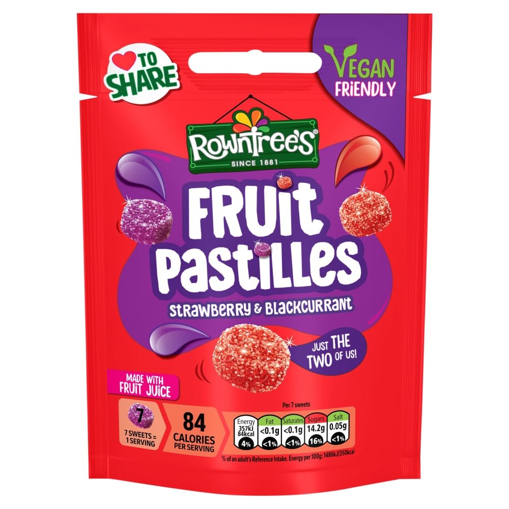 Rowntree's Strawberry/Blackcurrant Fruit Pastilles, 150 gram