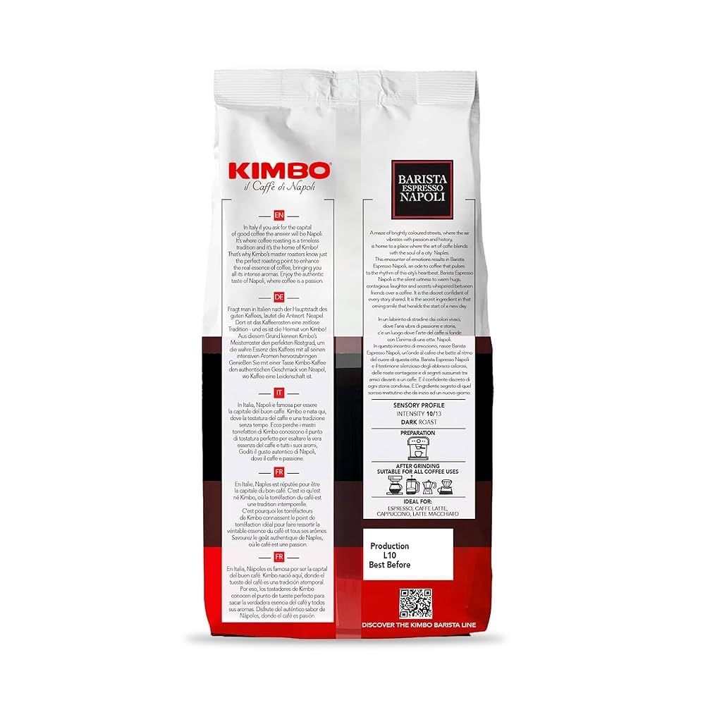 VALUBNDL: KIMBO WHOLE COFFEE BEANS 1KG - Espresso Beans - Café en Grain - Italian Coffee - Custom VALUBNDL Branded (BULK 4.41LBS!)