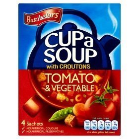 Batchelors Tomato & Vegetable Cup a Soup with Croutons 4's 93g x2 by Batchelors
