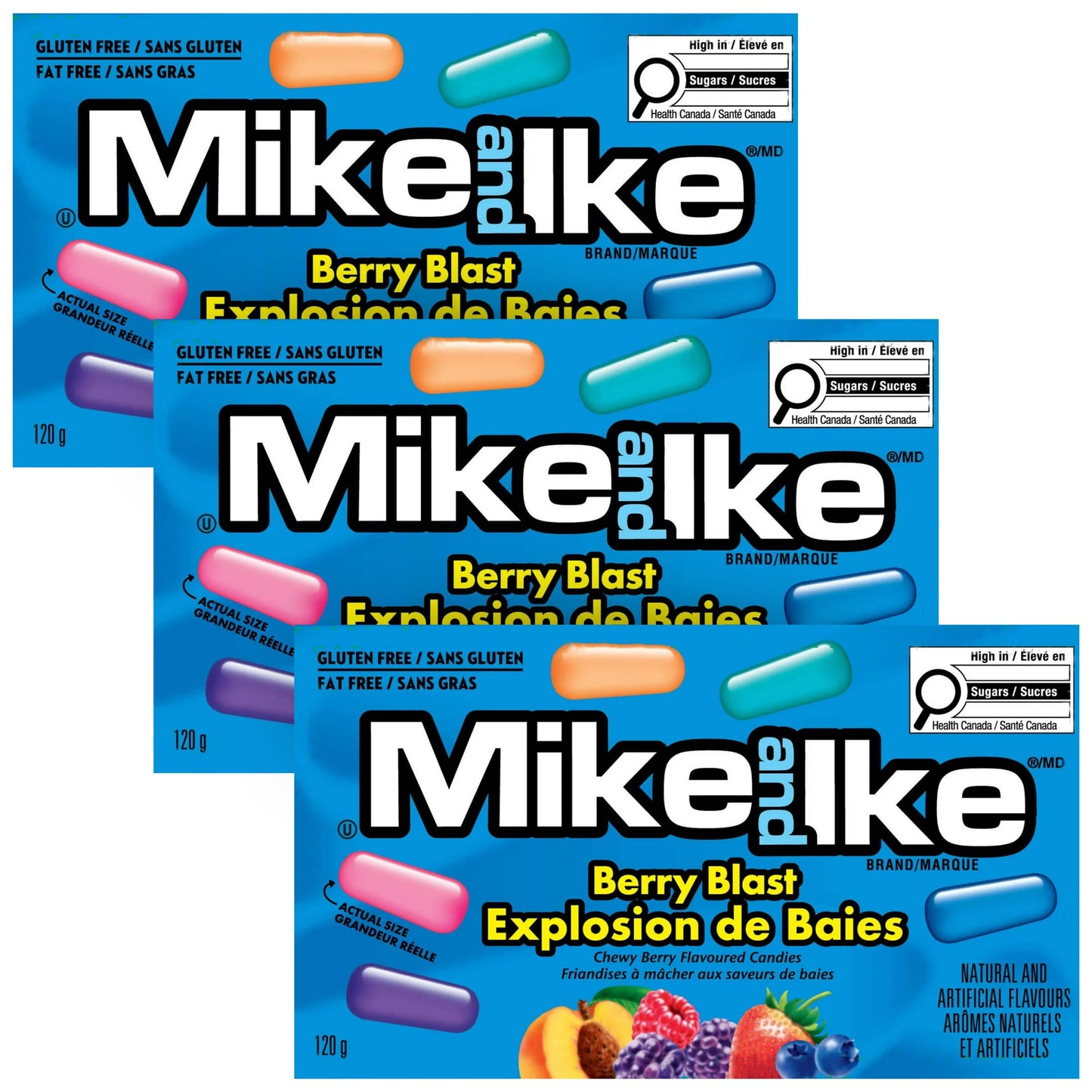 Mike & Ike Chewy Candy 120g Box (Pack of 3)