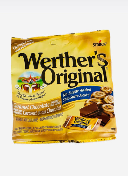 Werther's Original Sugar-Free Caramel Chocolate Candies 2 Pack - 60g Each