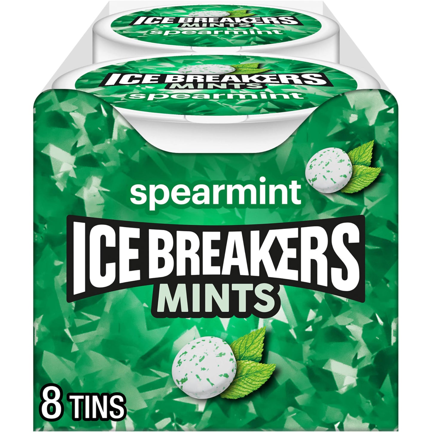 ICE Breakers Mints (Spearmint, Sugar Free, 1.5-Ounce Containers, Pack of 8)