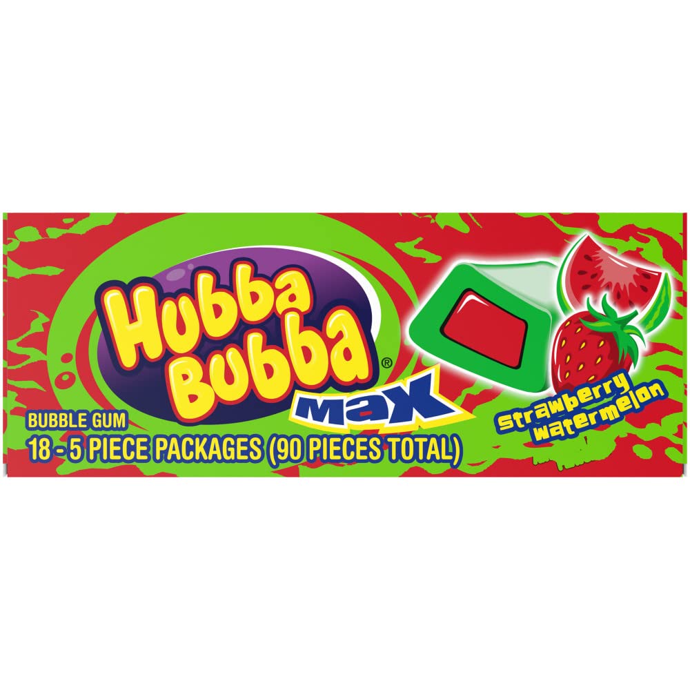 Jelly Belly Hubba Bubba Max Watermelon Strawberry 18 Units, 0.72-Kilogram