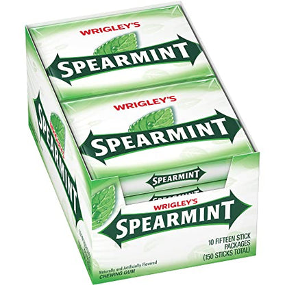 Wrigley's Spearmint Gum 10 Pack, 1.20 Ounce