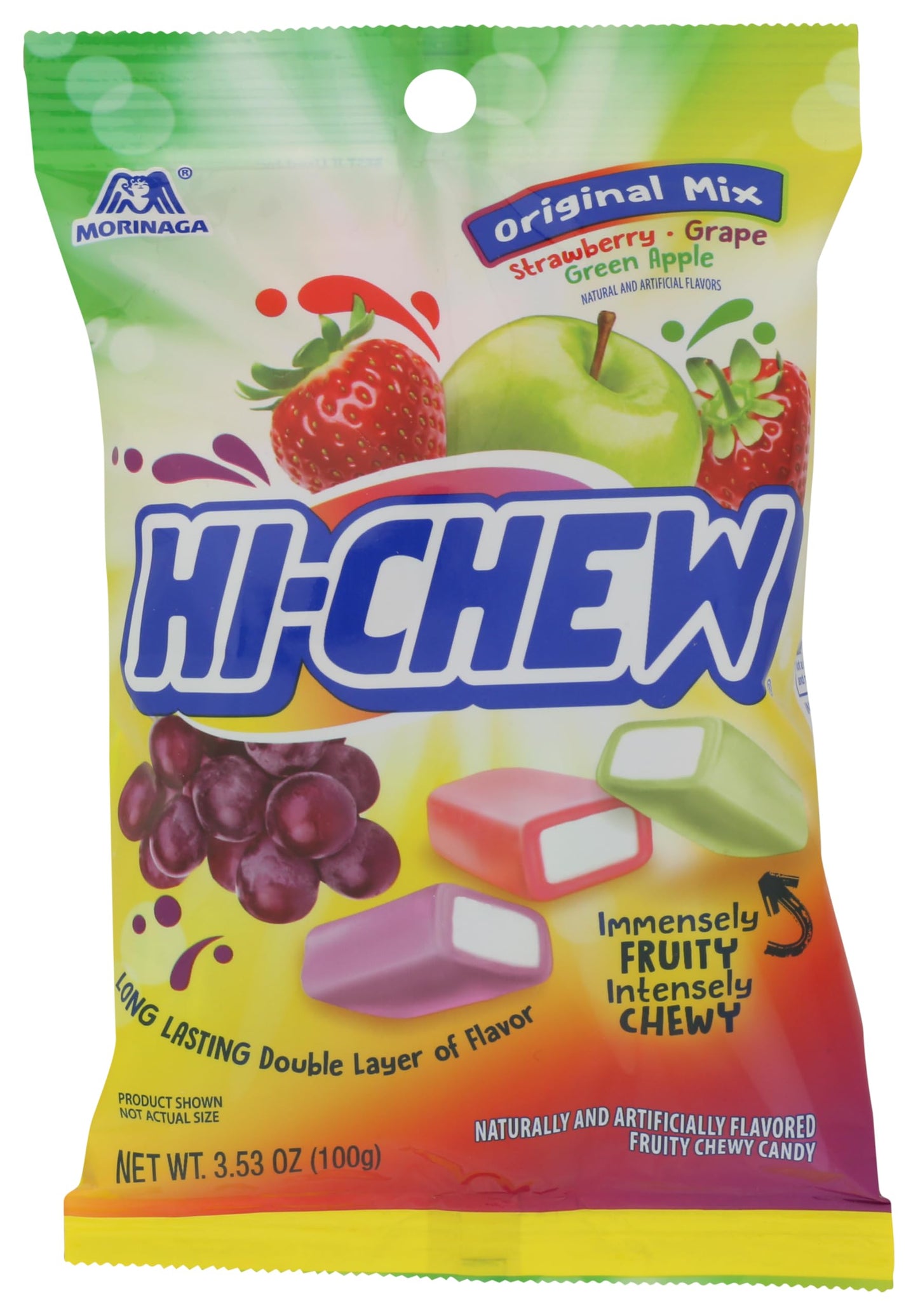 Morinaga Hi Chew Regular Mix Candy, 3.53 Ounce Bag - 48 per Pack -- 1 Each.