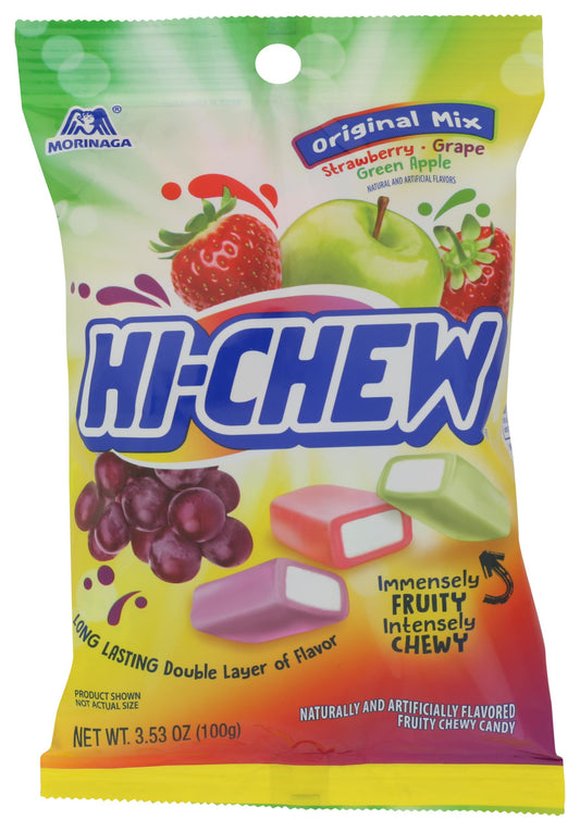 Morinaga Hi Chew Regular Mix Candy, 3.53 Ounce Bag - 48 per Pack -- 1 Each.