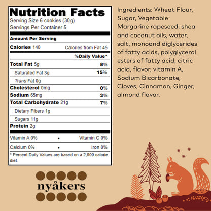 Nyakers Swedish Ginger Snaps, 150g
