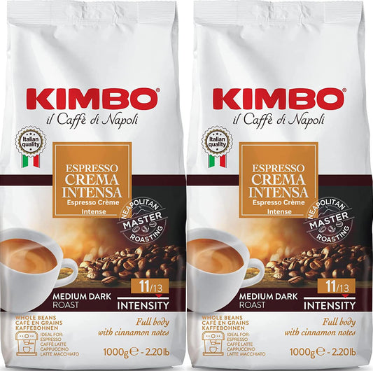 VALUBNDL: KIMBO WHOLE COFFEE BEANS 1KG - Espresso Beans - Café en Grain - Italian Coffee - Custom VALUBNDL Branded (BULK 4.41LBS!)
