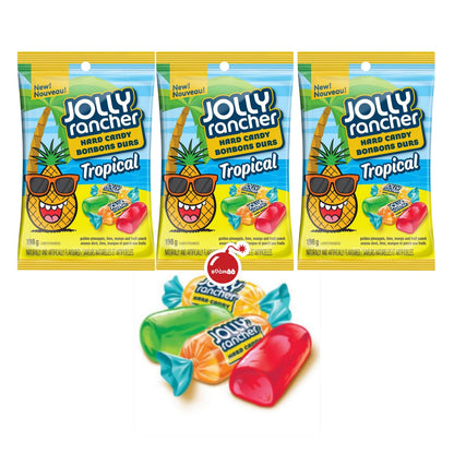 Jolly Ranchers Hard Candy Valued Pack of Tropical Flavor (3 x 198g) - In Special BoomQQ Packing