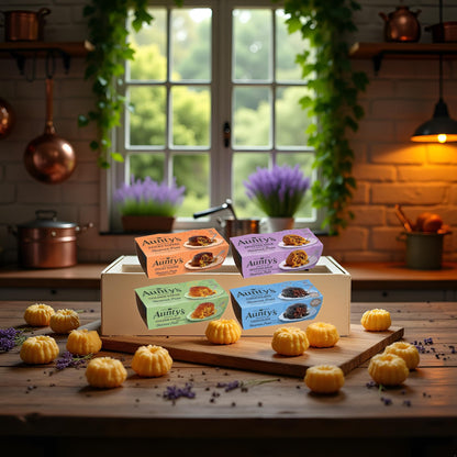 VALUBNDL: AUNTYS STEAMED PUDDING - British Treats & Cake - Custom VALUBNDL Branded Pack of 6 (BULK 570G!)