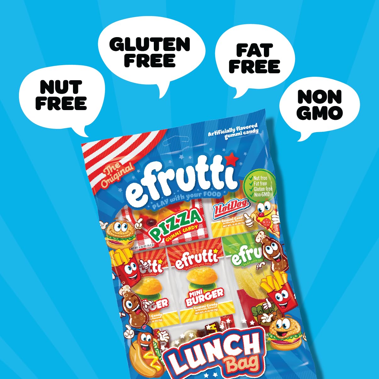 Original Mini Gummy School Lunch Bag - 2.7 Oz (Gluten Free ~ Nut Free) by Mederer USA Inc.