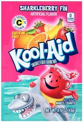 KOOL-AID SHARKLEBERRY FIN Unsweetened Drink Mix (12 Packets) by Kraft Foods