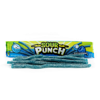 Sour Punch Straws Blue Raspberry - 24/2 oz.