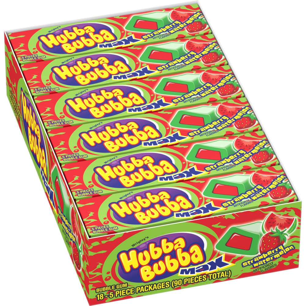 Jelly Belly Hubba Bubba Max Watermelon Strawberry 18 Units, 0.72-Kilogram