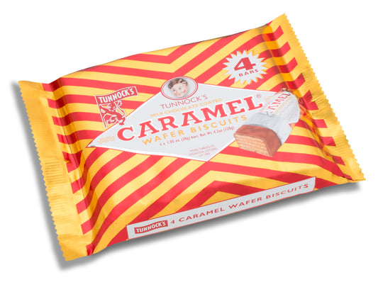 Tunnocks Milk Chocolate Caramel Wafers 4 Pack 100g