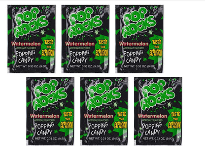Pop Rocks Popping Fizzing Crackling Candy 6pk (Watermelon, 6 Pack)