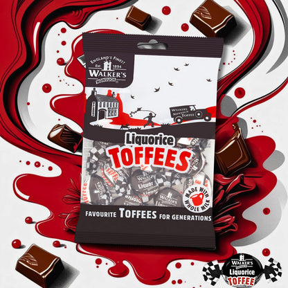 Walkers Liquorice Nonsuch Toffee - Case of 12 x 150g