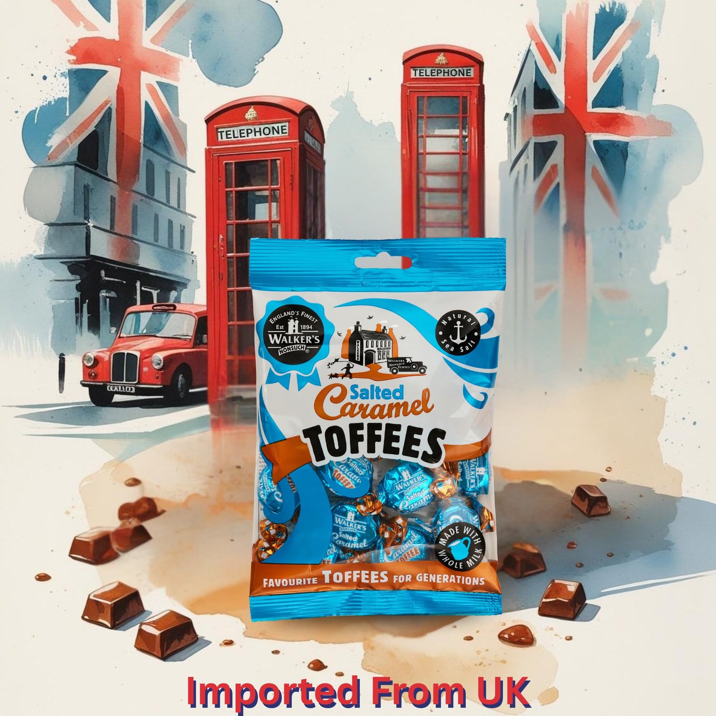 Walkers Nonsuch Salted Caramel Toffees 150g (1 Bag)