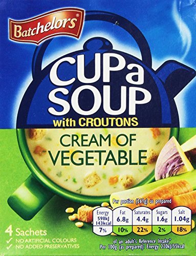 Batchelors Cup A Soup with Croutons Cream Of Vegetable 4S 120G by Premier Foods