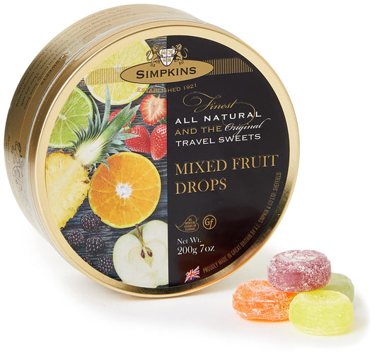 Simpkins Mixed Fruit Drops 200 g (Pack of 6)
