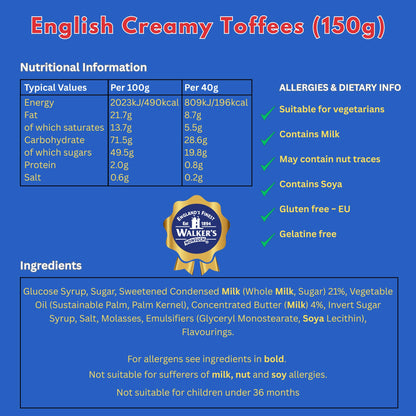 Walkers Nonsuch English Creamy Toffees, 5.3 oz., Two bags by Walkers Nonsuch