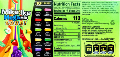 Mike and Ike Mega Mix Sour 4.25 oz. (Pack of 2)
