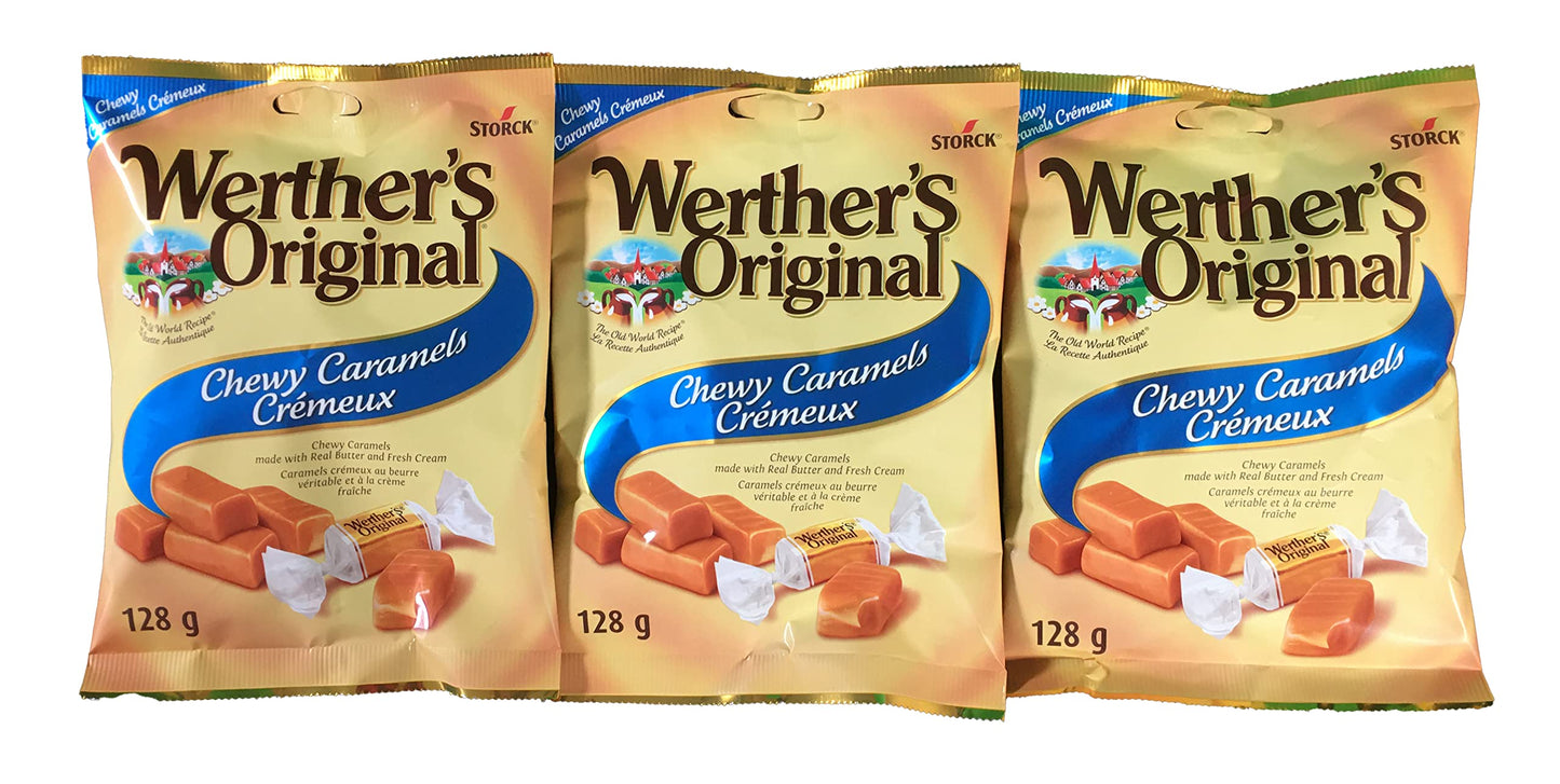 Werther's Original Chewy Caramels 128 g (Pack of 3)