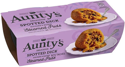 VALUBNDL: AUNTYS STEAMED PUDDING - British Treats & Cake - Custom VALUBNDL Branded Pack of 6 (BULK 570G!)