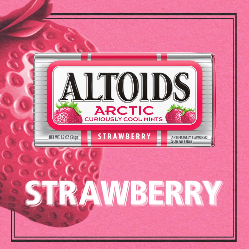 Altoids Arctic Strawberry Mints, 1.2 Ounce (8 Packs)