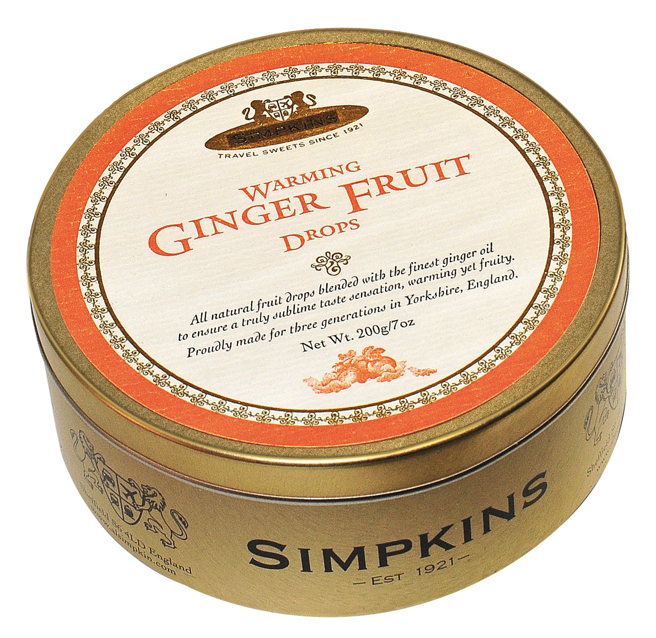 Simpkins Warming Ginger Fruit Drops 200 g (Pack of 6)