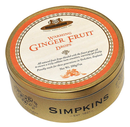 Simpkins Warming Ginger Fruit Drops 200 g (Pack of 6)